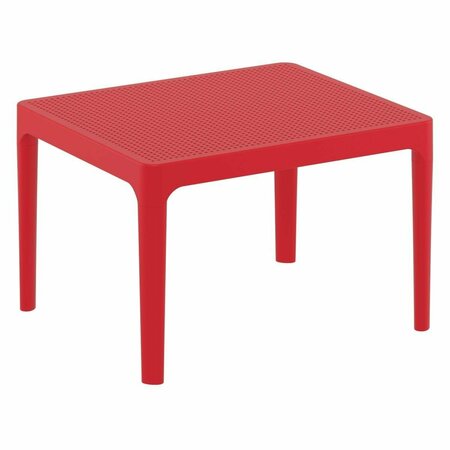 FINE-LINE 24 in. Sky Side Table  Red FI2848041